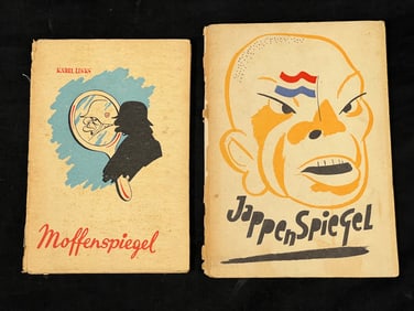 (2)1945 WWII Books, Jappen Spiegal + Moften Spiegal