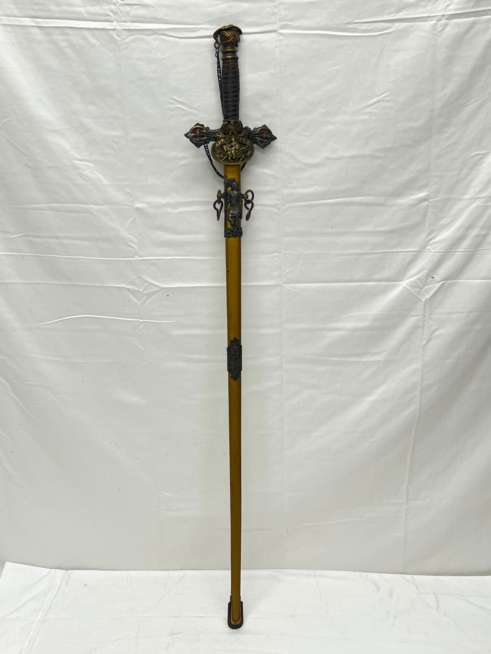 Knights of Pythias Ceremonial Sword 34''L - 26.5''L Blade, 36''L w/ Scabbard (1 of 13)