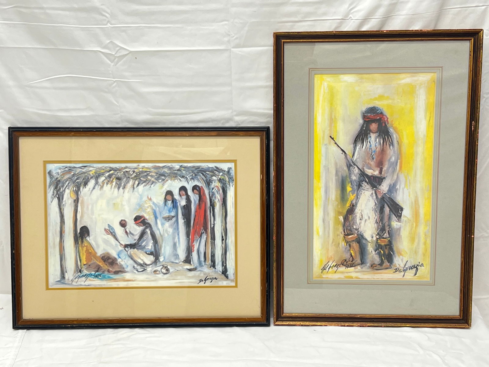 (2)Hand Signed Ted DeGrazia 1978 Native Lithos - From DeGrazia Gallery in the Sun Tucson AZ - Both (1 of 7)