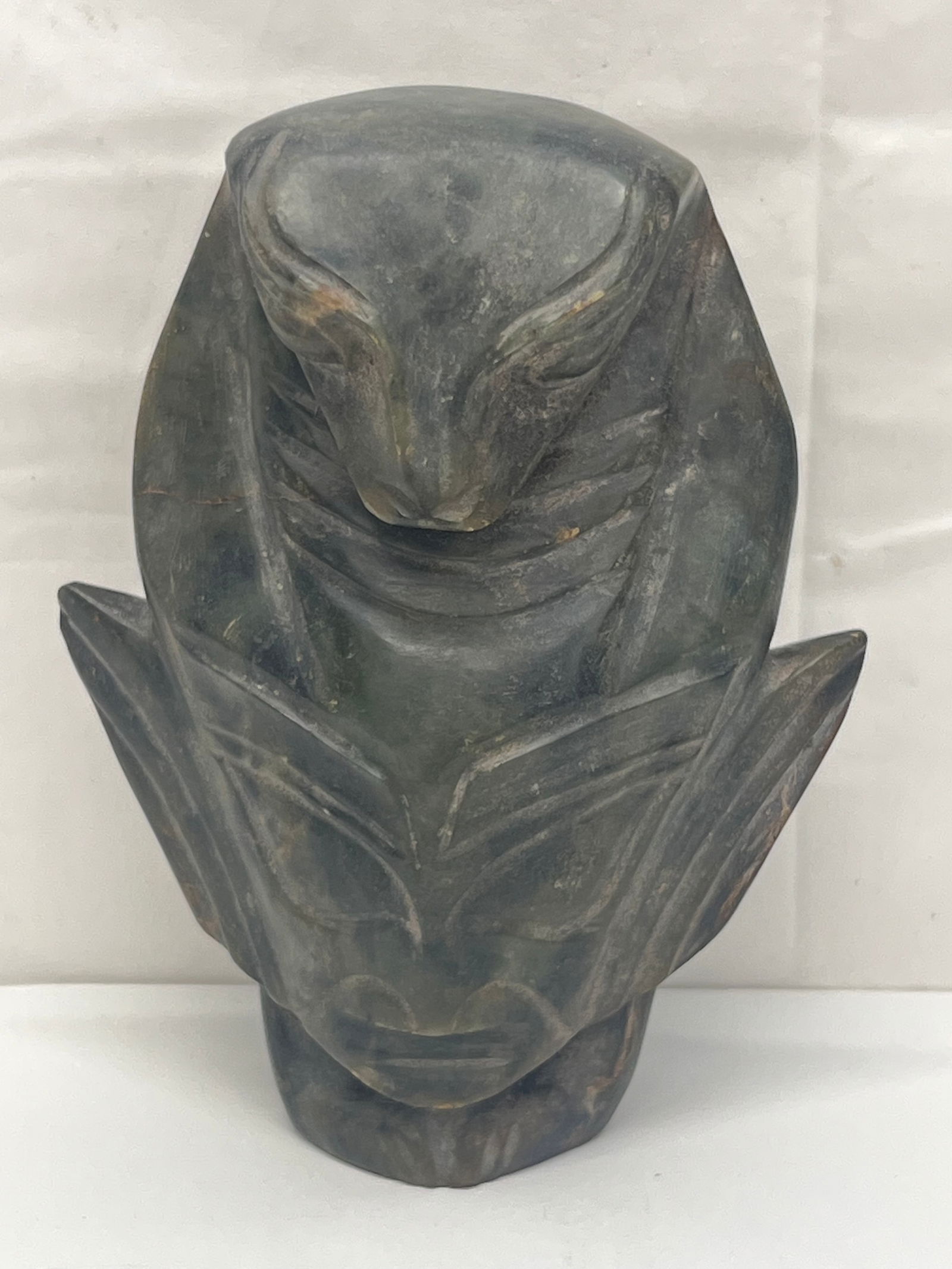 Carved Chinese Hongshan Hardstone Statue 7''T (1 of 4)