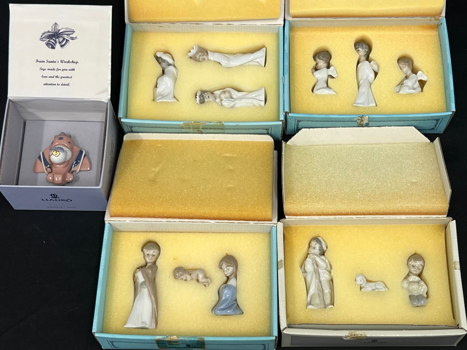 (13)Lladro Figurine Ornaments w/ Original Boxes - 1604 Mini Angels, 5729 Three Kings, 5657 The Holy (1 of 4)