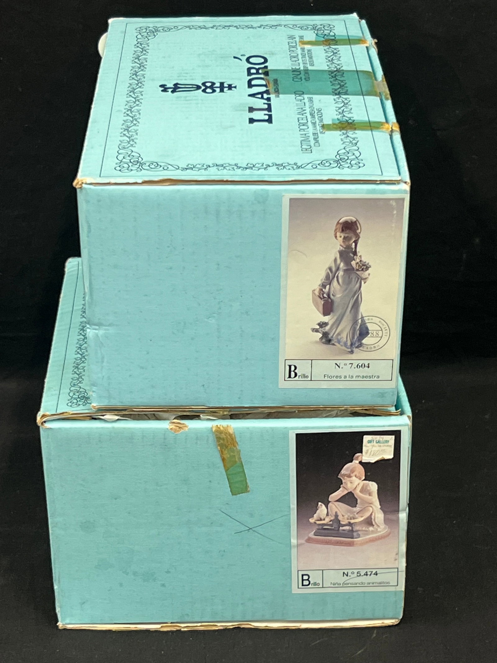 (2)Lladro Figures - School Days + How You've Grown - How You've Grown #5474, School Days #7604 -: (2)Lladro Figures - School Days + How You've Grown - How You've Grown #5474, School Days #7604 - Both w/ Original Boxes