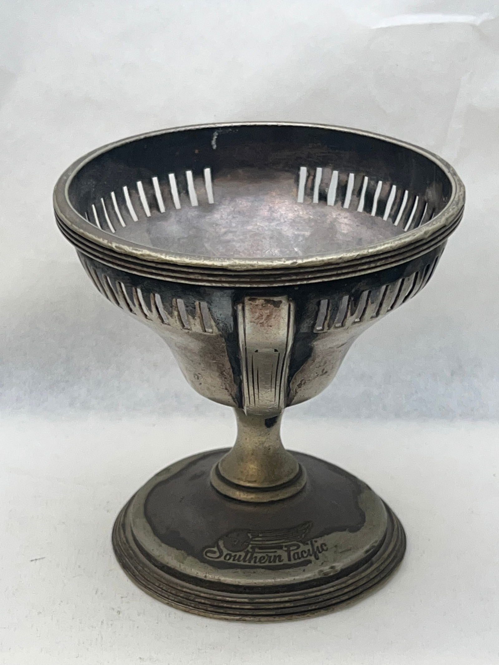 Vtg Southern Pacific Railroad Silverplated Stem - Vintage Railroad Dinnerware (1 of 5)