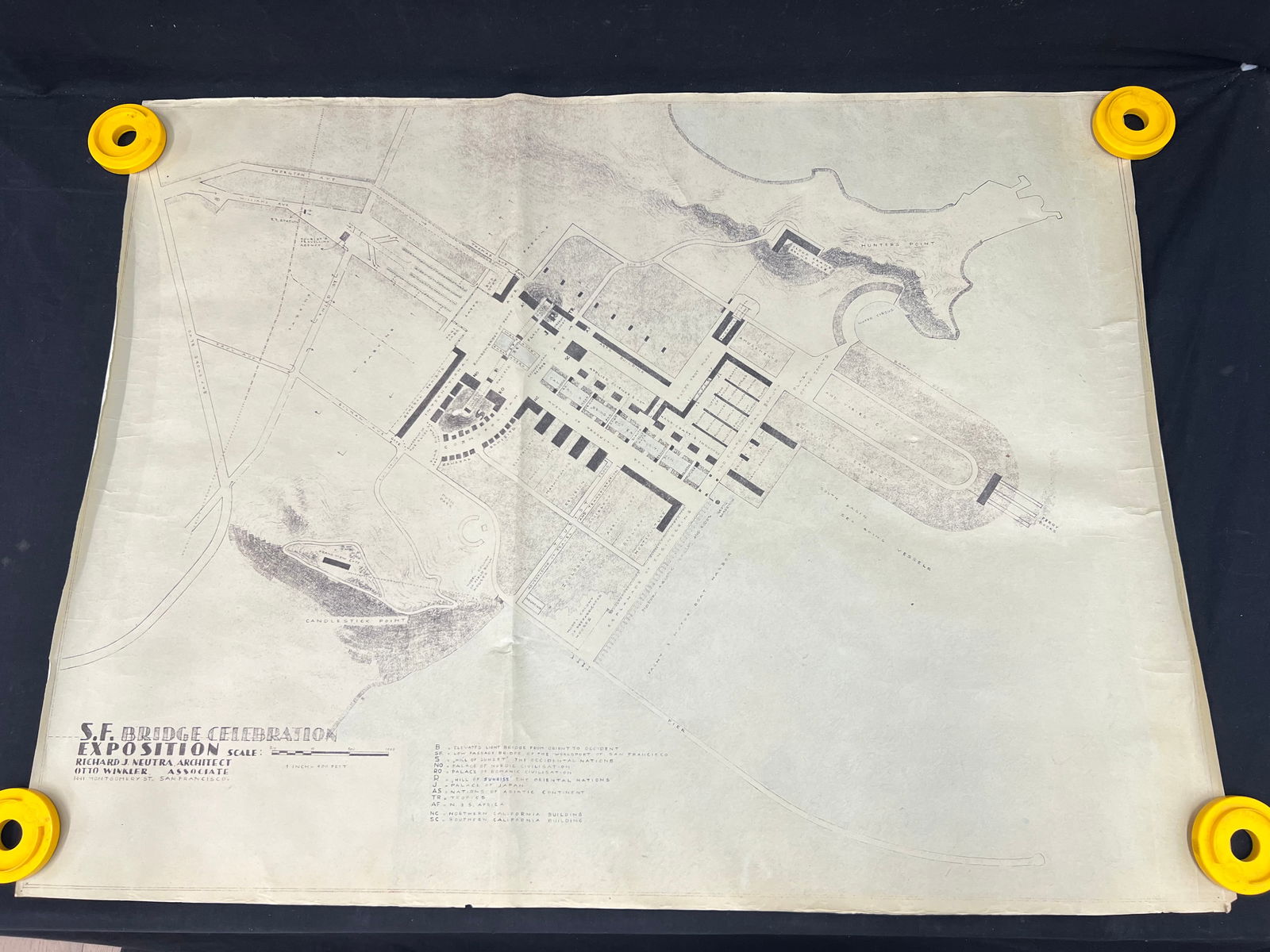 San Francisco Bridge Celebration Exposition - Richard Neutra & Otto Winkler 1935 Detailed Plan for (1 of 7)