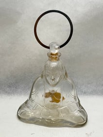 1920s Baccarat Subtilite by Houbigant Perfume Bottle - Figural Baccarat Perfume w/ Original Sticker