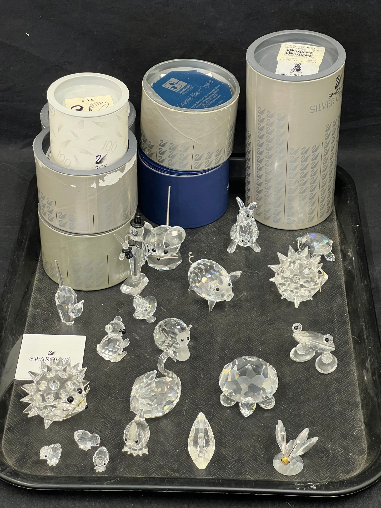 (20)Swarovski Crystal Figures - Frog, Turtle, Cat, Snail, Penguin, Pelican, Chicks, Pig, Hedgehog, (1 of 8)