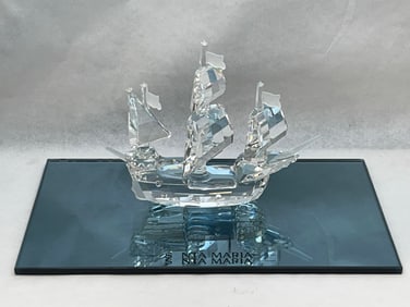 Swarovski Crystal Santa Maria Ship w/ Original Box