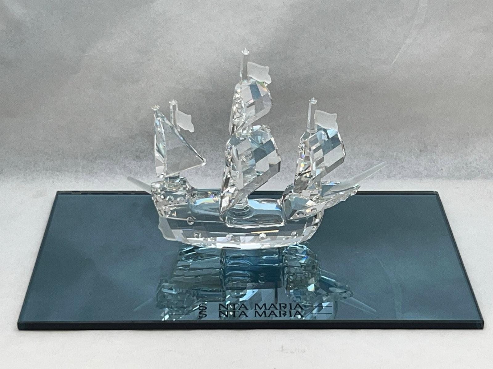 Swarovski Crystal Santa Maria Ship w/ Original Box: Swarovski Crystal Santa Maria Ship w/ Original Box