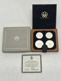 1976 Canada .925 Fine Silver Olympic Coin Proof Set - COA Included - (2)10$ Coins at 1.44 Troy Oz