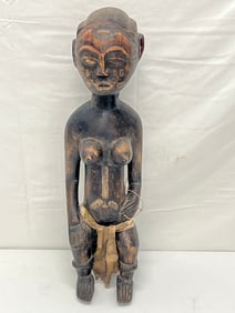 African Senufo Female Figure from Ivory Coast 20''T -  From Estate of African Collector in Monterey