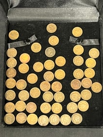(51)1899-1907 Indian Head Pennies -  (1)1899, (6)1901, (7)1902, (4)1903, (2)1904, (9)1905, (6)1906,