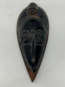 African Guro Mask from Ivory Coast - Carved Wood w/ Turtle Design - From Prominent Collector