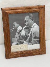 Johnny Hodges Autograph & Photo - Framed Photo 8'' x 10''