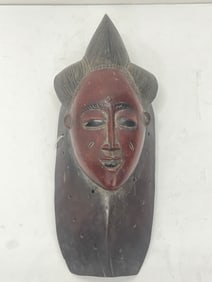 African Baule Mask from Ivory Coast 7.5'' x 18''  - From Prominent Carmel / Monterey Collectors