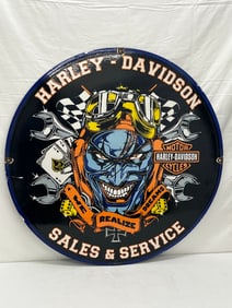 Harley Davidson Porcelain Sign 30''