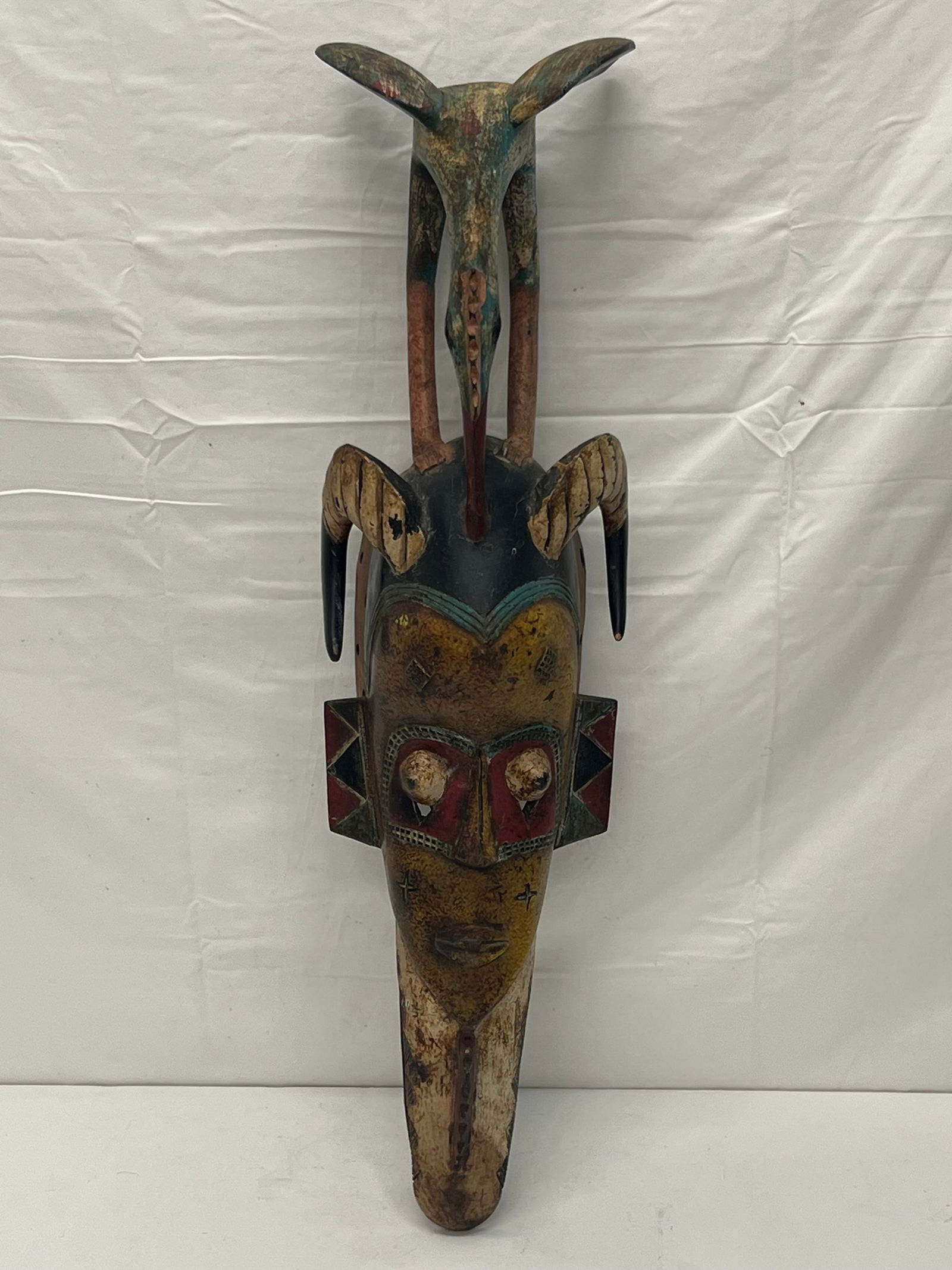 African Guro Mask from Ivory Coast 8'' x 30.5'' - From Prominent Carmel / Monterey Collectors Estate (1 of 6)