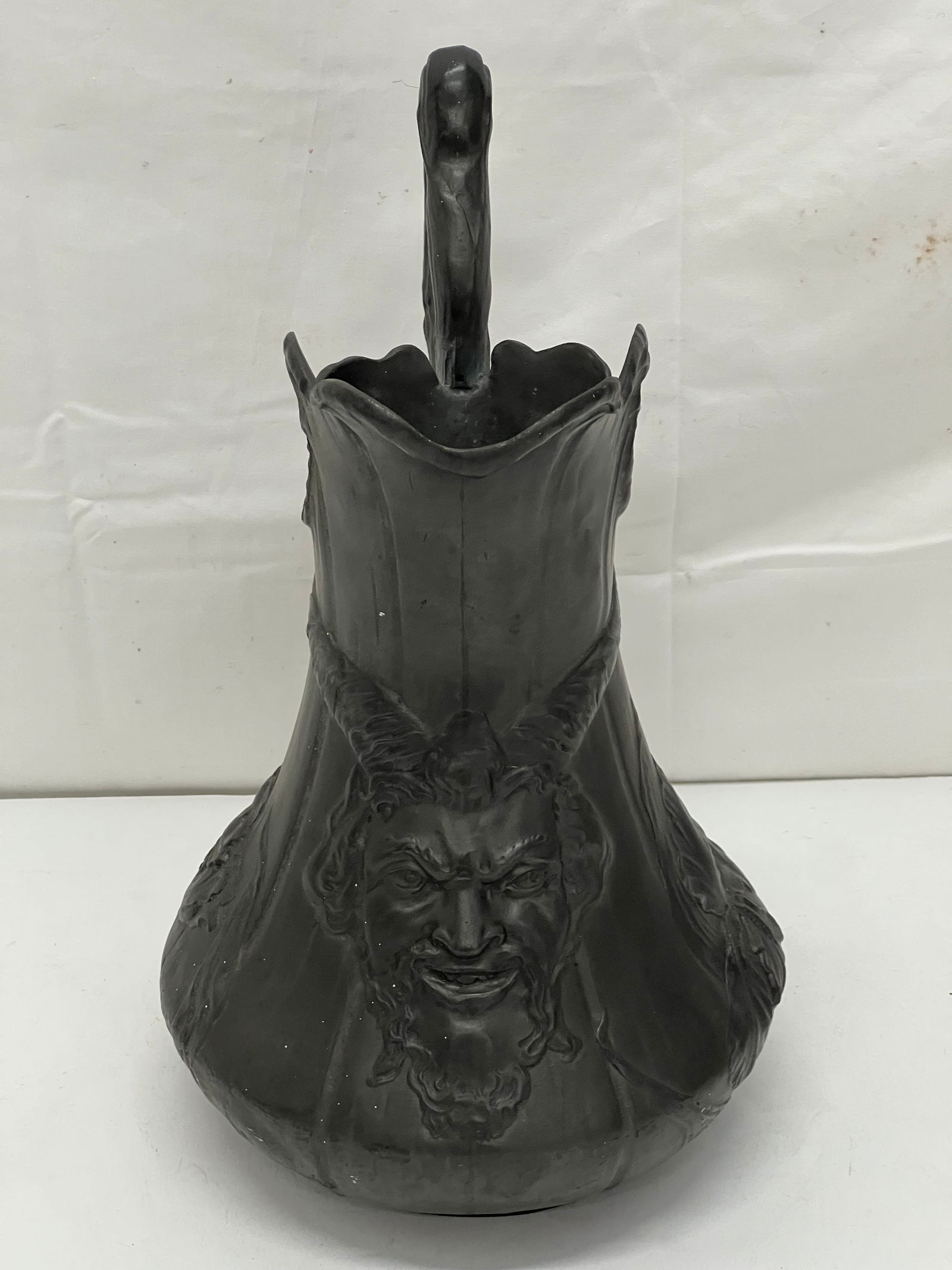 Antique Kayserzinn Pewter Pitcher w/ Devil Face 12.5''T - Art Nouveau Era (1 of 5)