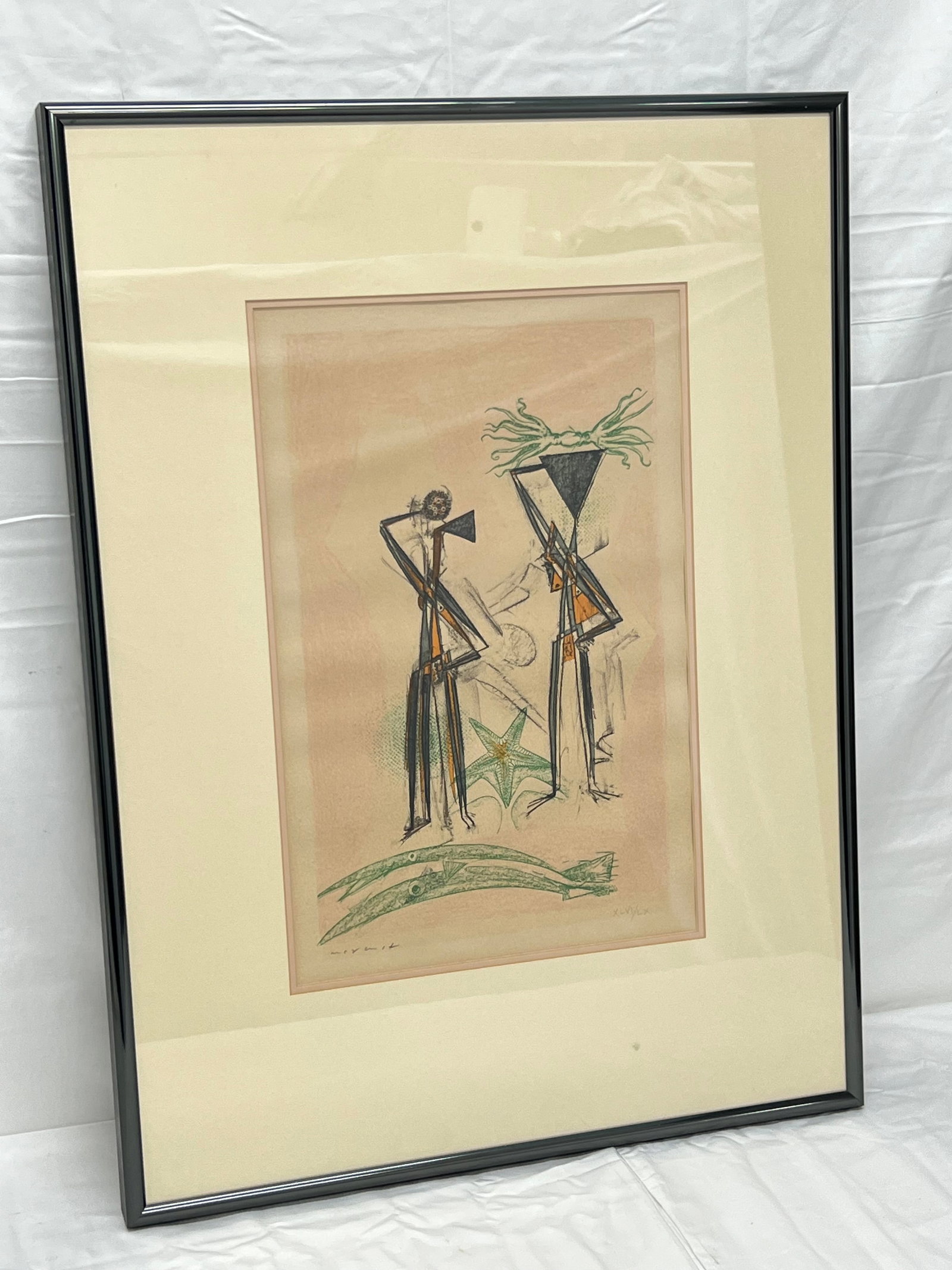 Max Ernst Signed 1950 Color Lithograph ''Star of The Sea'' - Signed in Pencil & #d 46/60: Max Ernst Signed 1950 Color Lithograph ''Star of The Sea'' - Signed in Pencil & #d 46/60