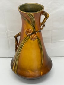 Vtg Roseville Pottery Pine Cone Vase #712-12, 13''T
