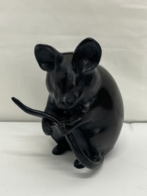 1900s Japanese Okimona Bronze Rat 5.25''