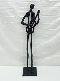 Style of Alberto Giacometti Bronze Guitar Player - 25''T