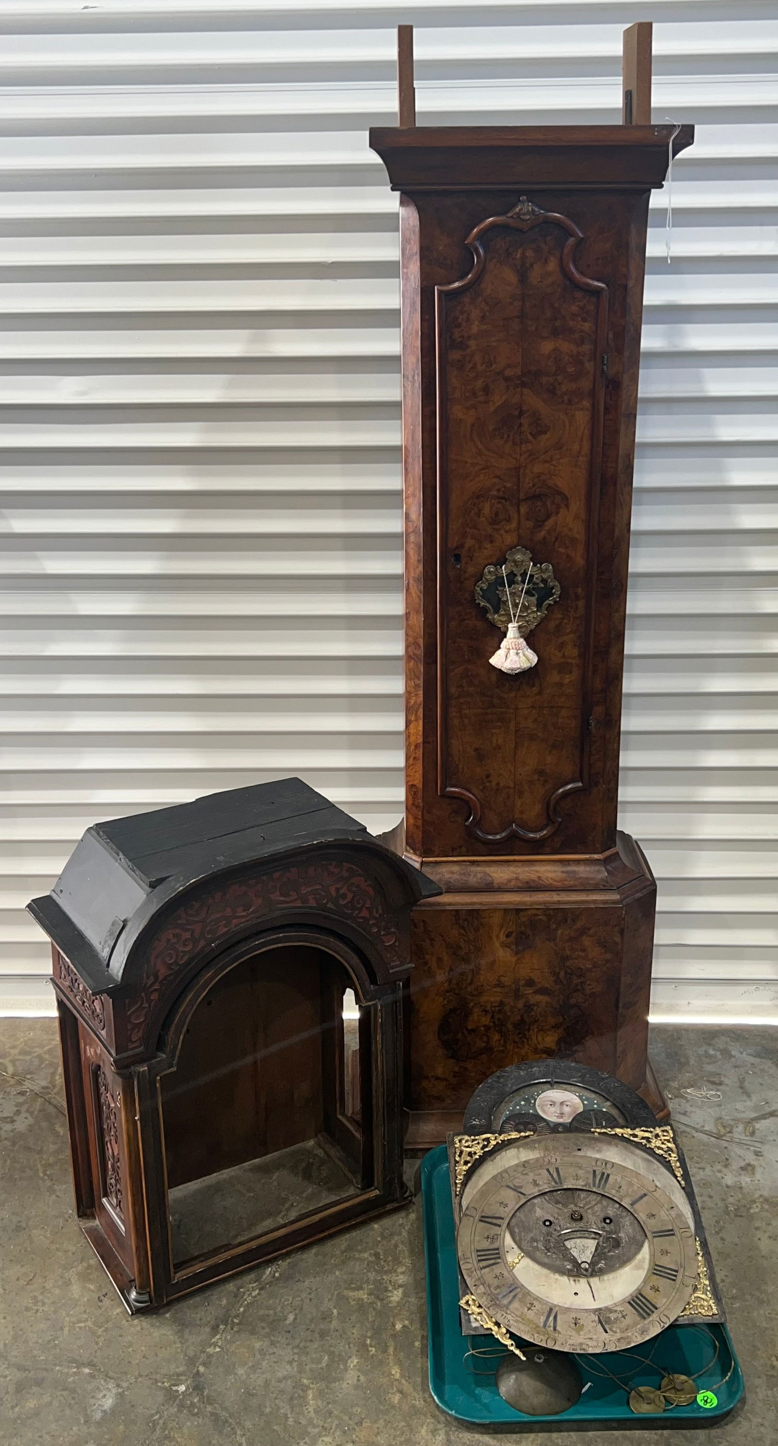 18thC Dutch JP Kroese Moon Calendar Grandfather Clock - Amsterdam 18thC JP Kroese Calendar Moon Dial (1 of 9)