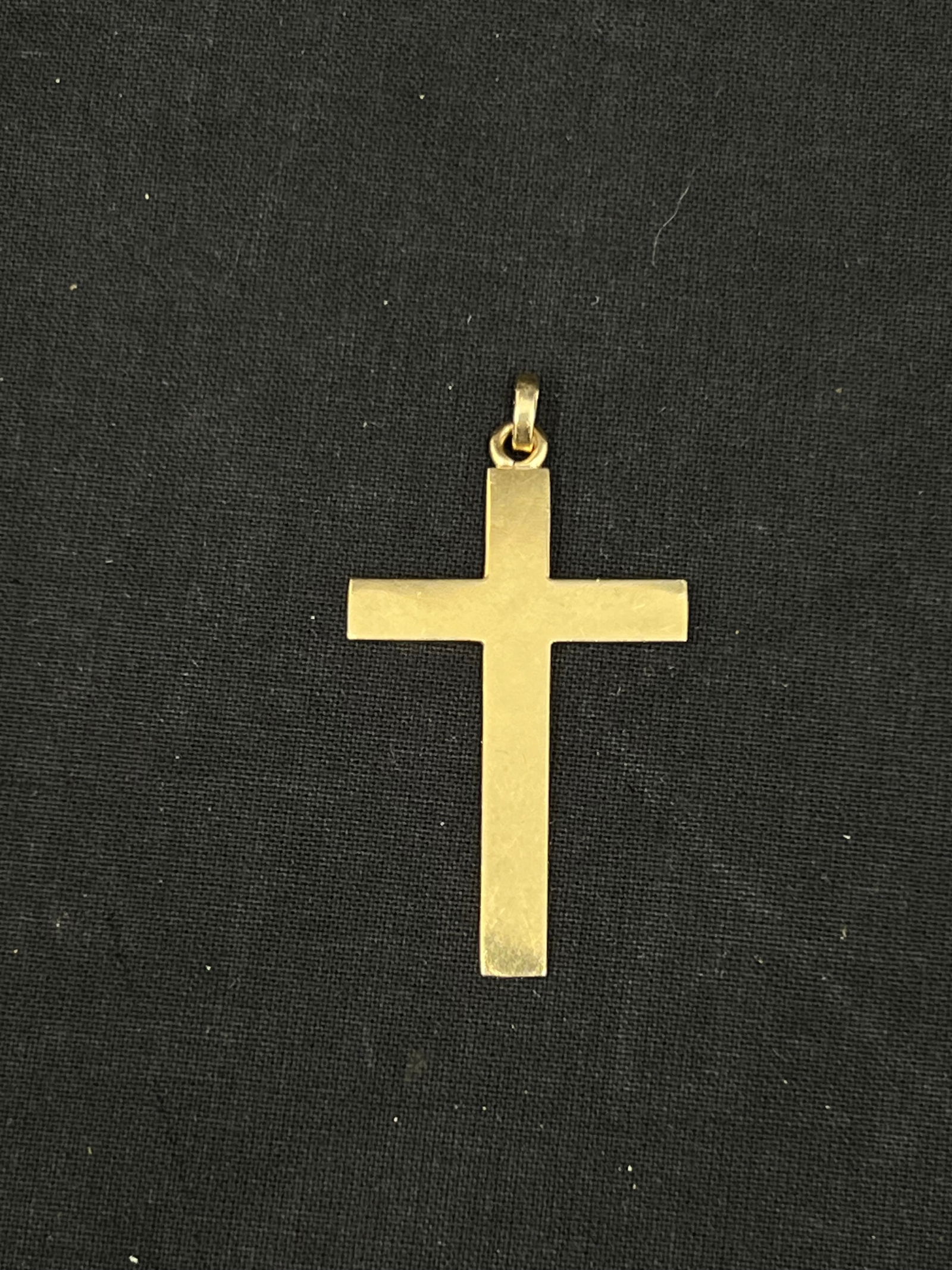 14K Yellow Gold Cross Pendant, 6.95g Gold - Vtg Hallmarked 14K, 1.25'' x 2'' (1 of 2)