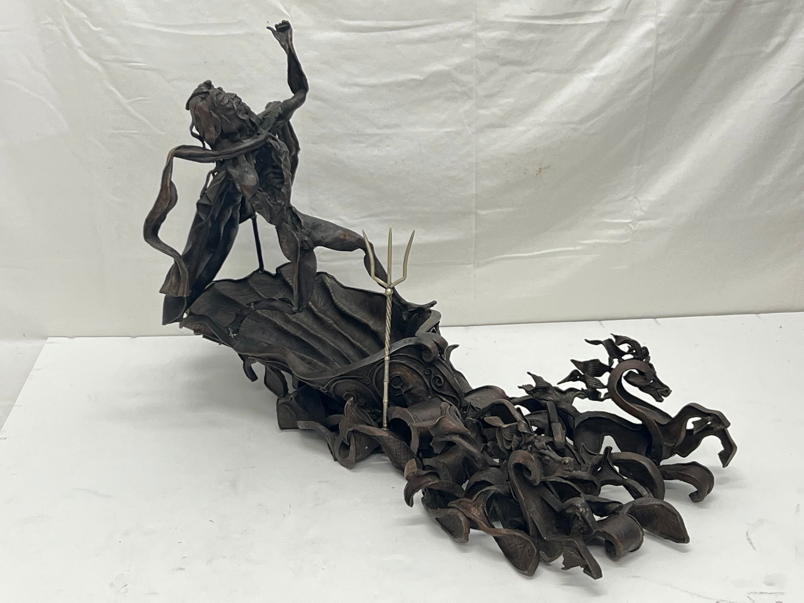 Daniel Albert Harris ''Zev'' Signed 1968 Poseidon Bronze - Rare Sculpture by Daniel Albert Harris