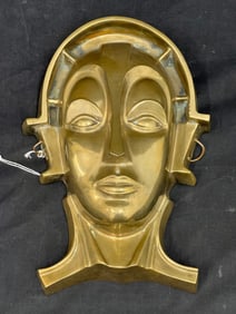 Metropolis Cast Bronze Metro Robot 8.75'' x 4'' x 12'' - Heavy Bronze Sand Cast Robot - Unsigned -