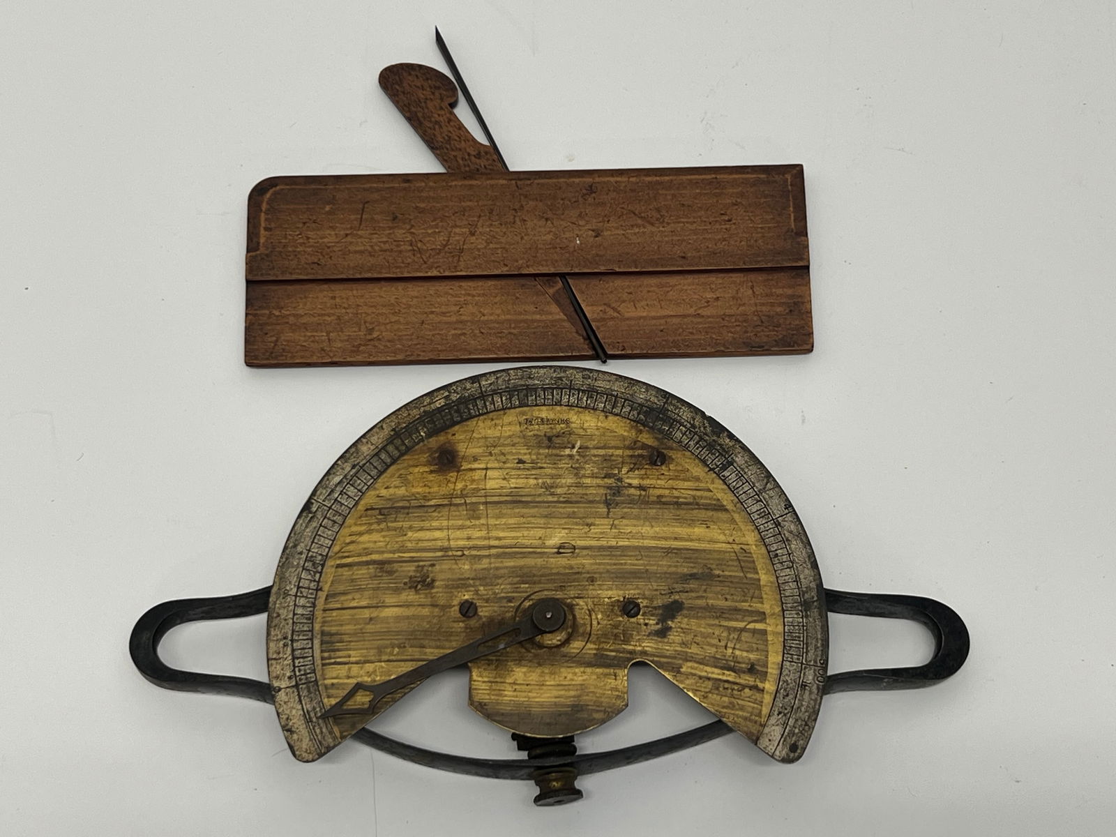 Atq Fairbanks Brass Scale, Moulding Plane - Brass Steel Fairbanks Pull Scale + E. Preston & Sons #2 (1 of 4)