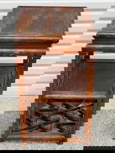 Antique Chinese Carved Display / Plant Table - Table with Shelf - 15.5'' x 15.5'' x 26.5'' (Pick Up: Antique Chinese Carved Display / Plant Table - Table with Shelf - 15.5'' x 15.5'' x 26.5'' (Pick Up or Arrange Own Shipping)