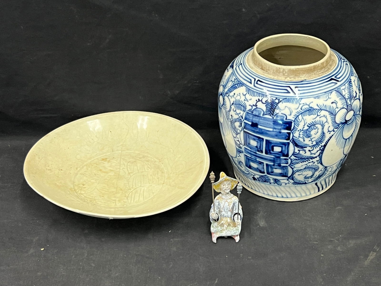 Chinese Ginger Jar, 18thC Ming Bowl, Metal Figure- Moving Metal Frame, Ming Dynasty 18thC Bowl(Been (1 of 7)