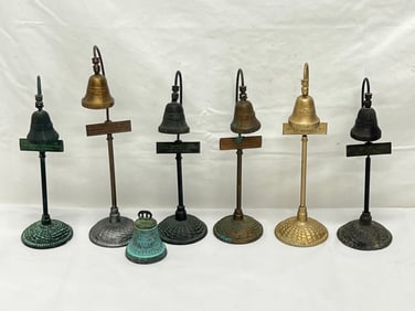 (7)Atq / Vtg El Camino Real Mission Bell Guide Markers - El Camino Real The Kings Highway Guide Post