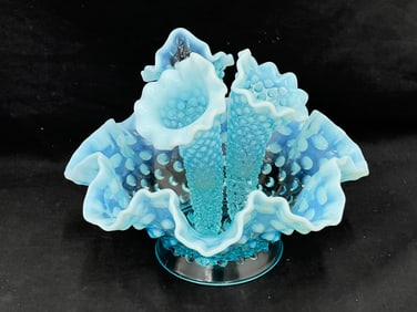 Fenton Epergne Ocean Blue Hobnob 8.25'' x 7.5''