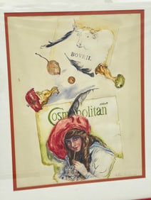 Esther Gilman(1922-1989)Original Watercolor - Signed Bottom Right, Illustration Watercolor , Framed