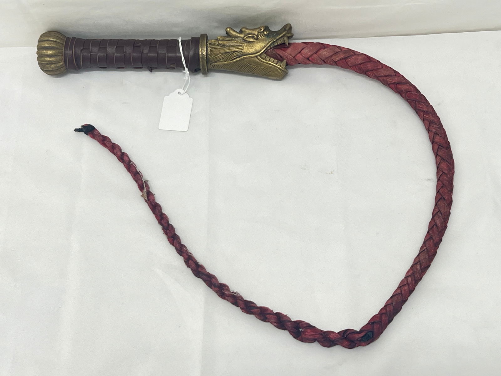 Bronze Dragon Head Leather Whip (1 of 6)