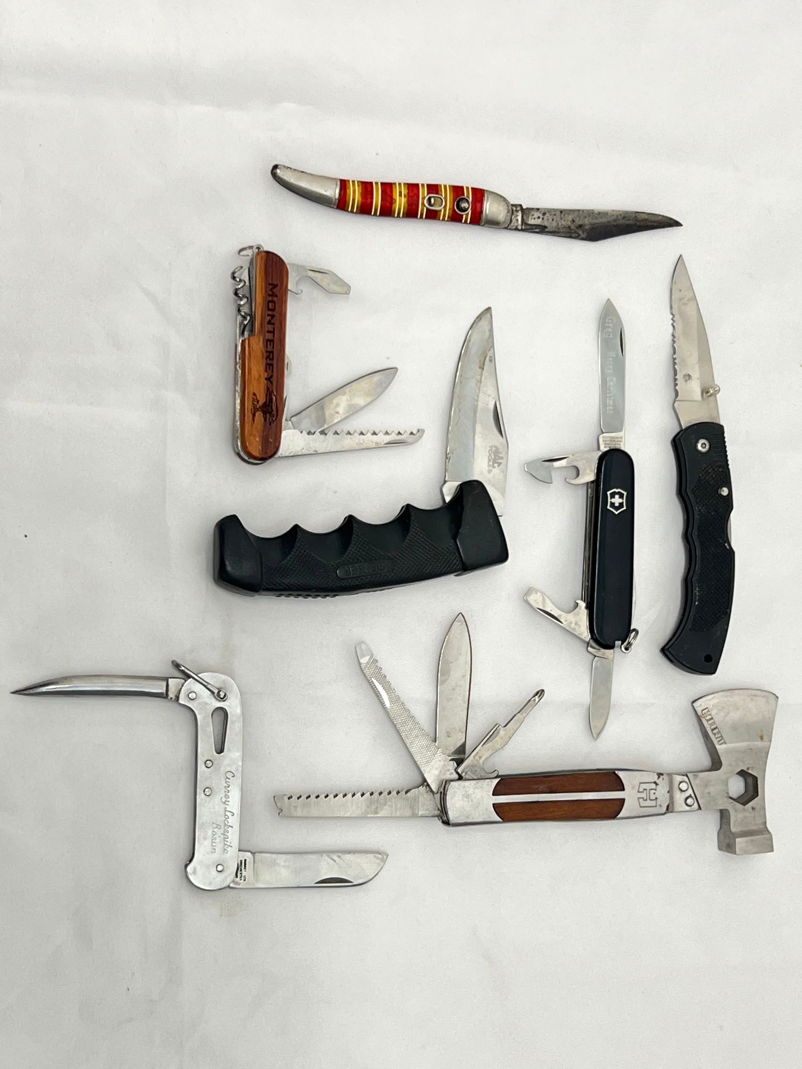 (7)Asst Pocket Knives, Rigger,Multi Tool - Curry Lock Spike Bosun Rigging Knife, Gerber Mac Tools (1 of 7)