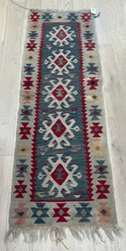 Turkish Kilim Handwoven Runner 2'6'' x 7'5''