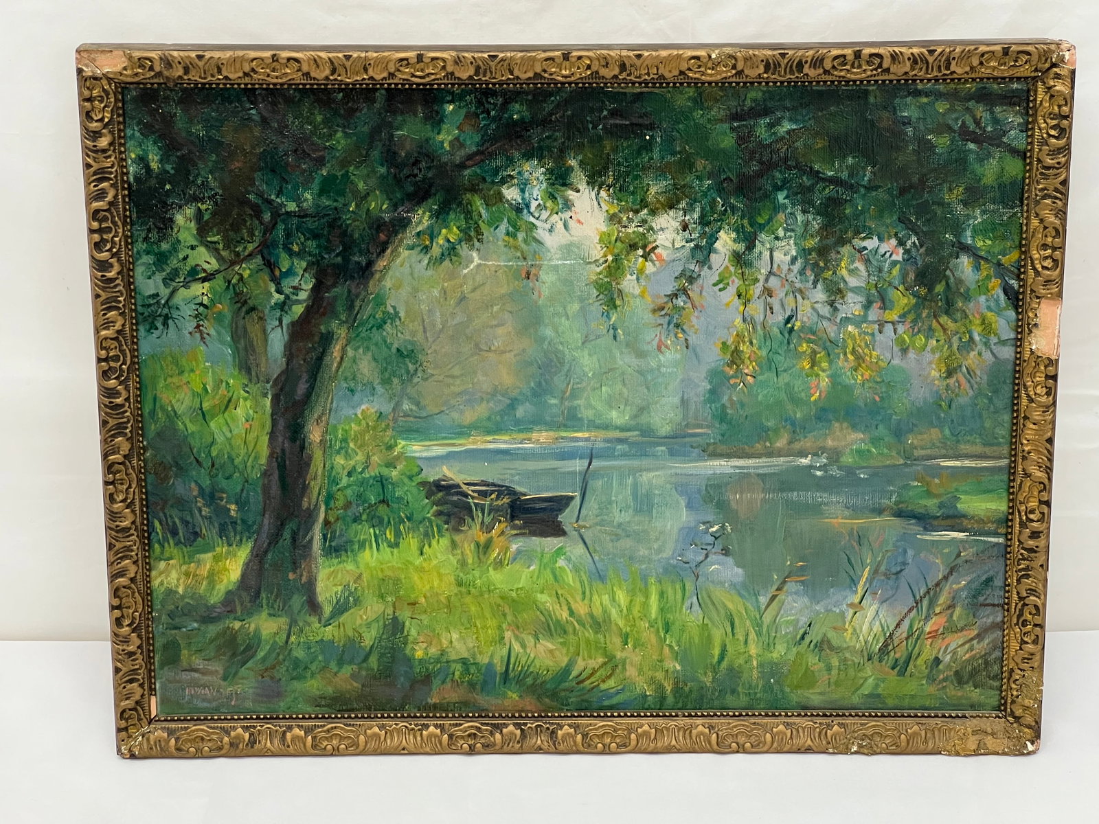 F.Waals 1930s / 40s Original Oil on Canvas,Signed - Dutch Artist, Signed Lower Left - Framed 13'' x (1 of 6)