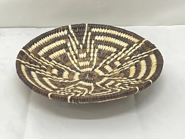 Tohono O'odham Handwoven American Indian Basket - 6.75'' x 1.25''