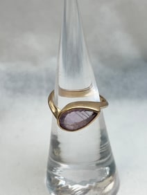 Vintage 14K Gold Pink Amethyst Ring, Sz 5, TW 4.03g