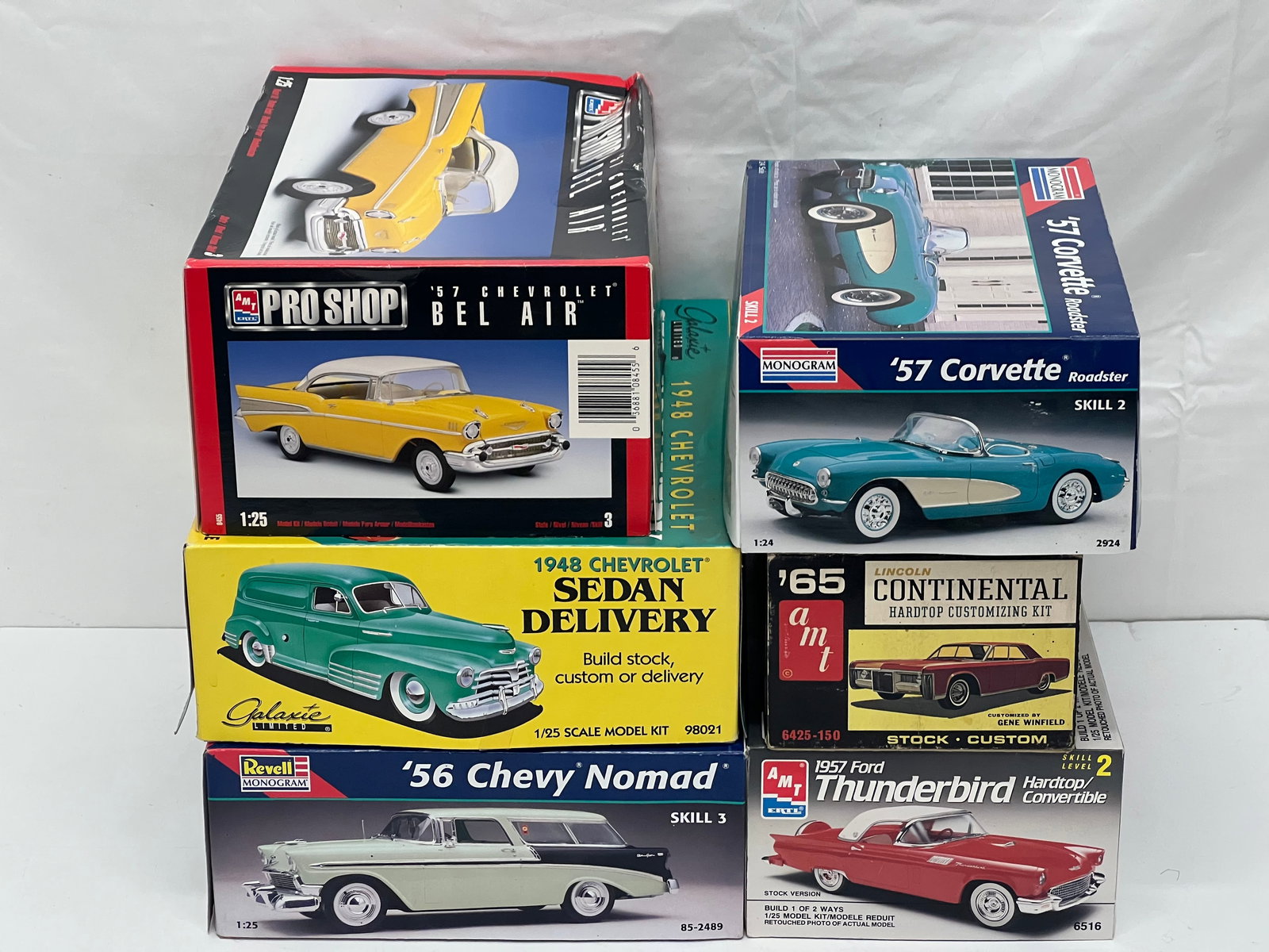 (6)Asst Car Car Models- Various Makers - Galaxie Limited 1948 Sedan Delivery (Opened), Revell 56 (1 of 4)