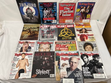 Asst Rock Magazines, Programs, Calendars - Planet Rock, Rolling Stone, Rock N Roll Magazines, The