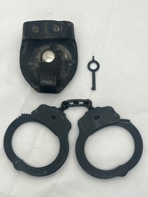 Vintage Peerless Handcuffs Co. with Key & Case - Serial #86673