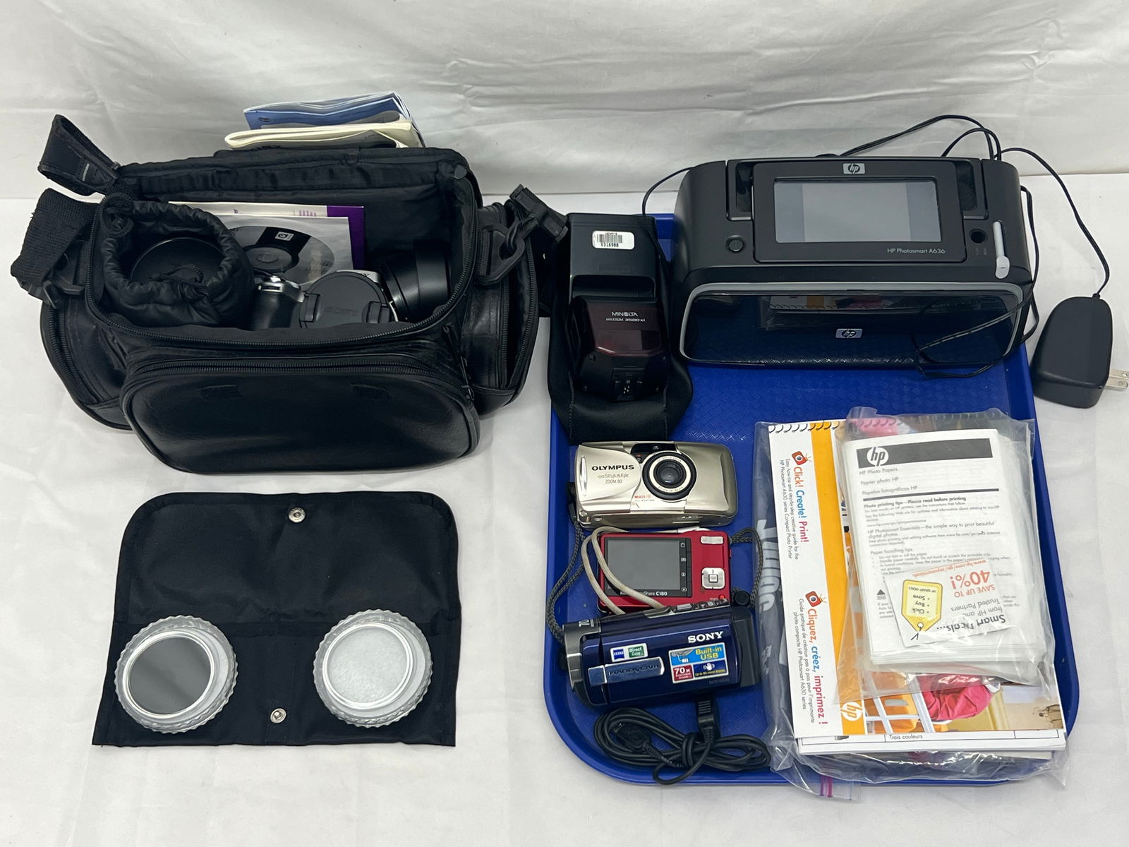 Asst Camera Lot - Sony DCR Sx45, Olympus Stylus,Kodak- Olympus Stylus Epk Zoom 80, Sony DCR Sx45 (1 of 10)