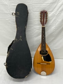 Vtg Francesco Oliveri Catania Bowlback Mandolin - Hardcase Included