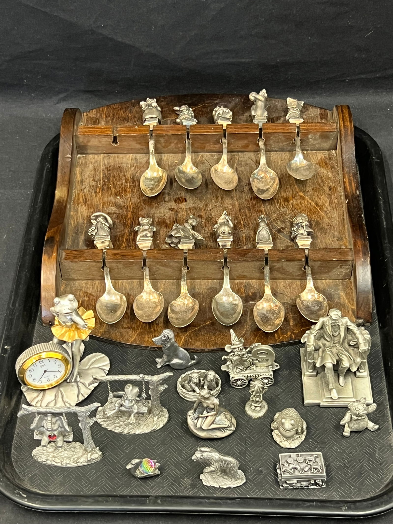 Vtg Beatrice Potter Sculptured Spoon & Pewter Figures - Beatrice Potter Spoons, Asst Pewter Figures, (1 of 12)