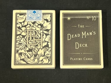 (2)Bill Hickok Dead Man's Deck Playing Cards - (1)Opened, (1)Sealed with Bullet & Bullet Hole Cards