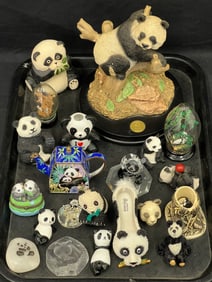 (20)Panda Bear Items by Various Makers - Mats Johasson Swedish Jointed Little Gem, Harmony Kingdom