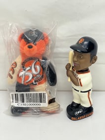 San Francisco Giants - Bobble Head & Bear - Orlando Cepeda SBC Bobble Head & Barry Bonds #756